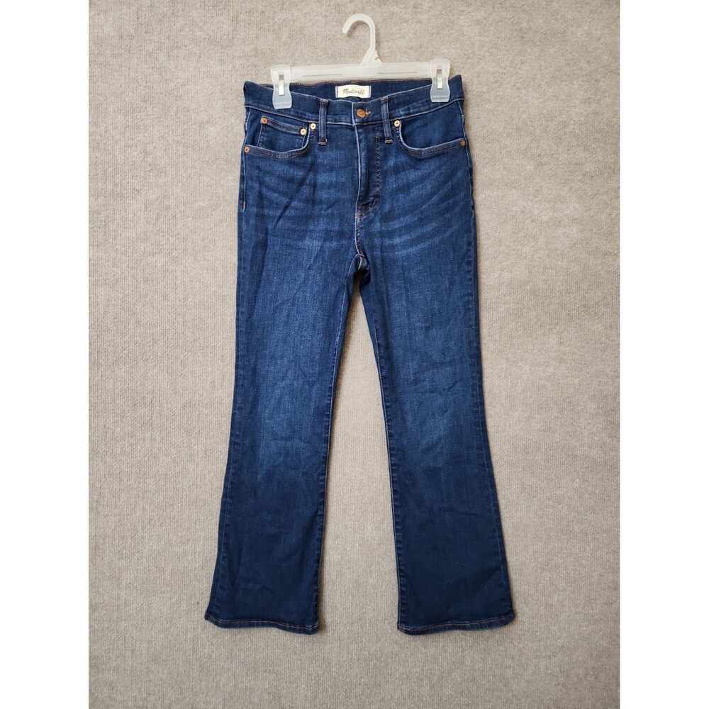 Madewell Mid-Rise Kick Out Jeans Womens 27 Blue Medium Wash Stretch